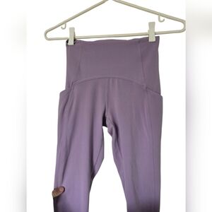 TNA TNACTION Lilac Purple High-Waisted Leggings With Large Side Pockets XS